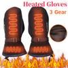 Electric Heating Gloves USB Charging Waterproof Motorcycle Gloves Winter Thermal Gloves Cold-Proof for Climbing Hiking Cycling