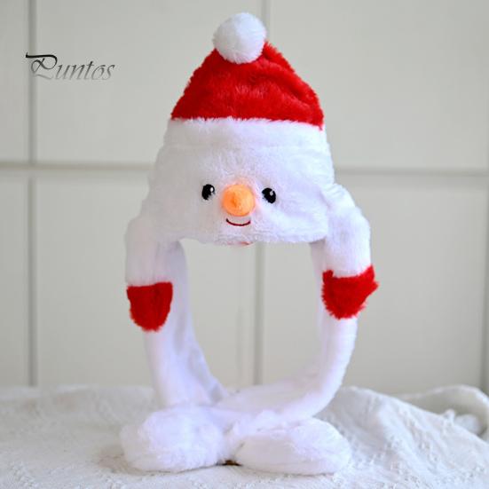 Рождественская шапка Санта-Клауса с подвижными ушками, шапка для прыжков, Санта-Клаус, Лось, снеговик, снежинка, шляпа для косплея, рождественский костюм для праздничной вечеринки, реквизит для фотосессии, подарок
