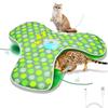 Hide And Seek Interactive Cat Toy Touch Activated Simulated Hunting Game with Moving Concealed Feather And Mouse Squeaky for Indoor Bored Adult Cats
