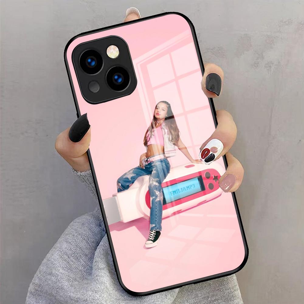 Чехол для телефона Emilia Mernes для iPhone 17 Pro Max 16 15 14 Pro Max 13 11 X Xs Xr 8 7Plus Стеклянная крышка