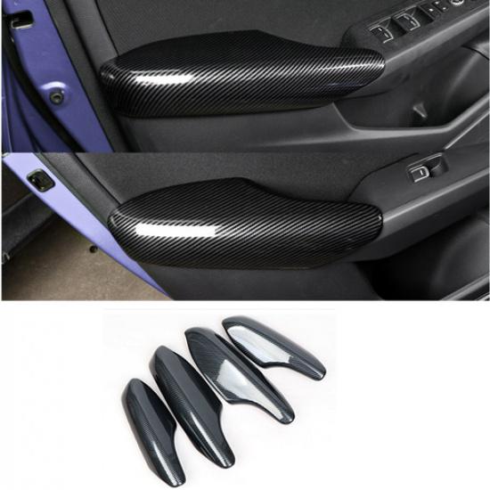 For Honda Civic Sedan Carbon Fiber Door Armrest cover trim 4pcs