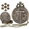2025 Hammerforge Dragon DND Dice Set, 7pcs Mini Metal Dice with Pocket Watch Shell, Portable D&D Dice with Necklace for RPG Gifts