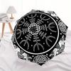 Viking Runes Circular Wall Art: Ancient Norse Symbol DecorUmbrella, Portable 3-Fold Umbrella for Men & Women,Christmas Gift ES173