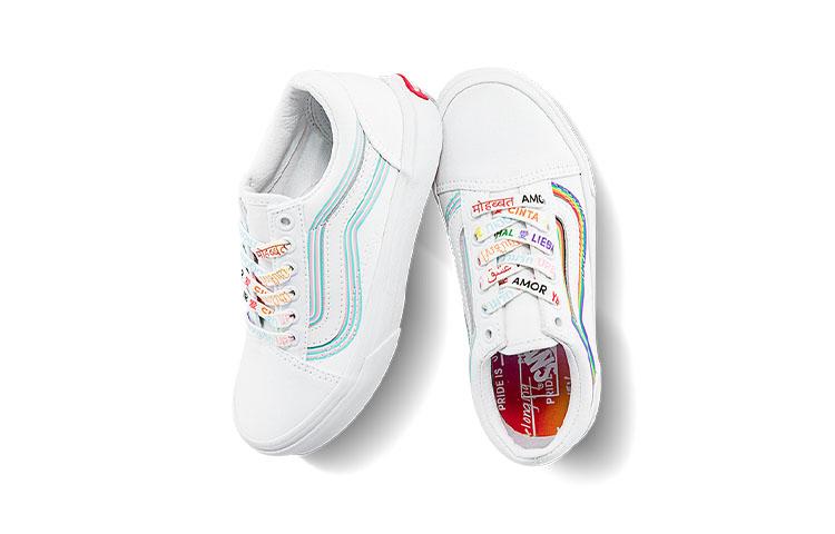 Vans Old Skool Low top Kids' Skateboarding Shoes White Blue Children Aged 3 7 Years Old VN0A7Q5FB5U