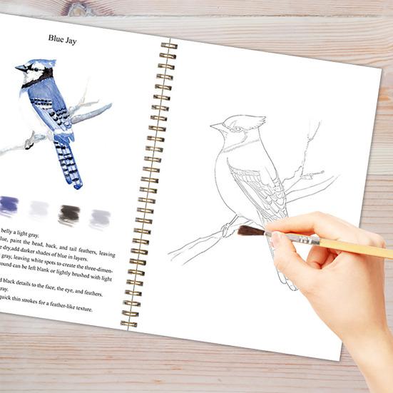 Рабочая тетрадь по акварели Yousheng для начинающих, 12 цветов, набор для акварельной живописи с кистью, птицы, цветы, животные, акварельная книга, товары для творчества и рукоделия