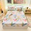 100% Cotton Bedsheet Elastic Fitted Sheet Print Bed Cover Single/Double/Queen/King Size Bed Linen Drap De Lit (No Pillowcase)