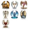 Home Decor Nativity Sign 2D Acrylic Jesus Ornament Angel Wing Table with Base Office Desktop Bookshelf Religious Christmas Decoration Multifunctional