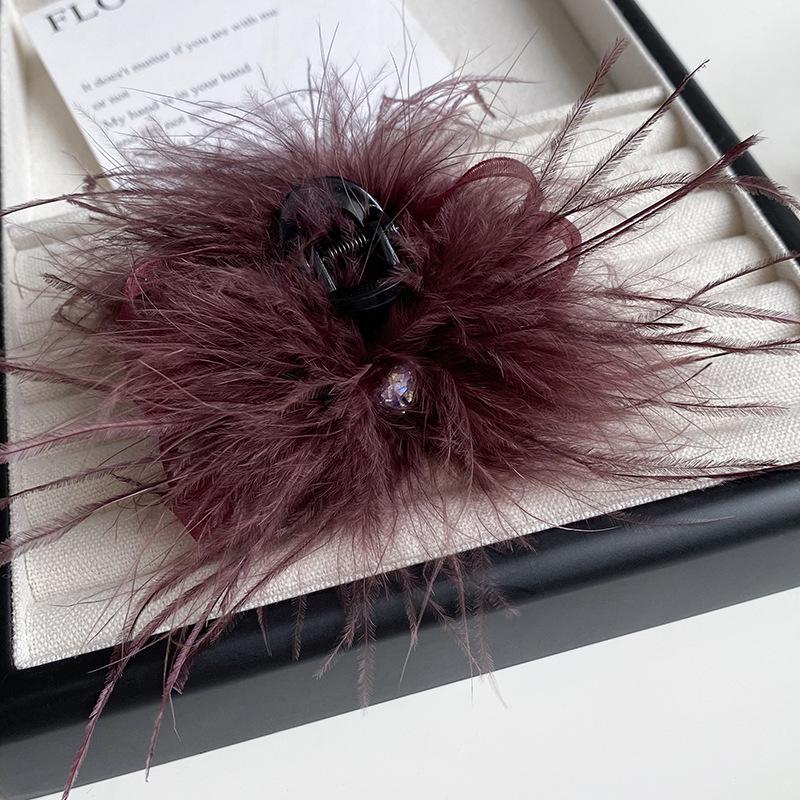 Заколка для волос в виде пера акулы со стразами, осень и зима, 7 см - Pure Desire Style Hairpin