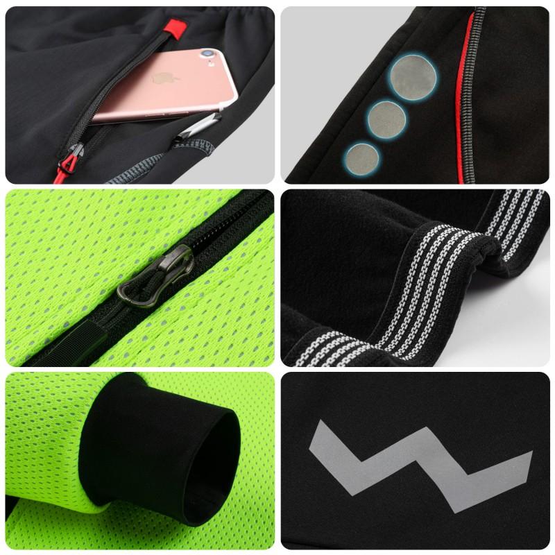 Mens Winter Cycling Set Thermal Fleece Windproof Jacket Oversized Pants Road Bike Riding
