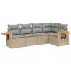 VidaXL Salon de Jardin avec Coussins 5 pcs, Canapés de Terrasse, Ensemble de Meubles de Patio, Mobilier d'Extérieur, Beige 3259189