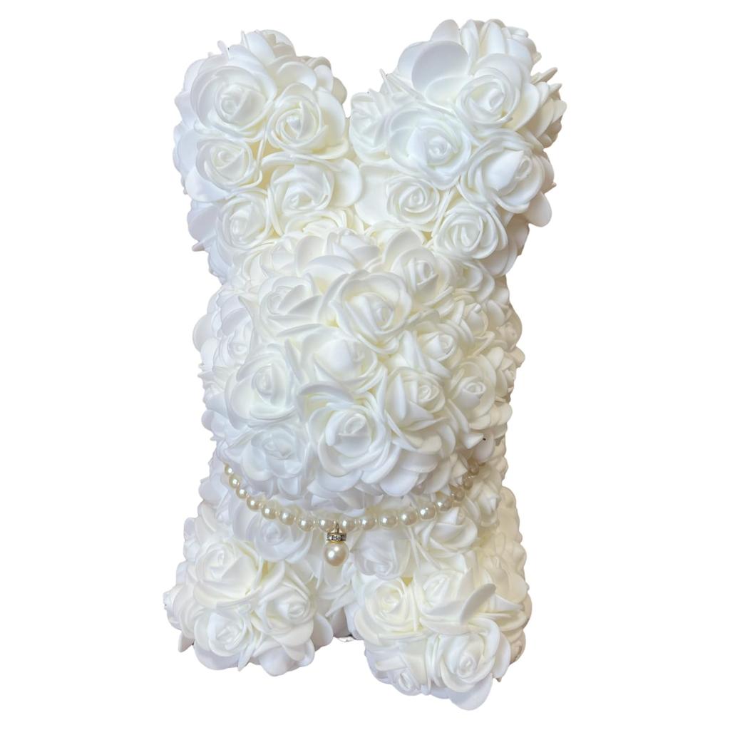 Plush Rose and White Perfect for Gifts and 805363 Q-FLA Ornament, Rabbit, Celebrations,