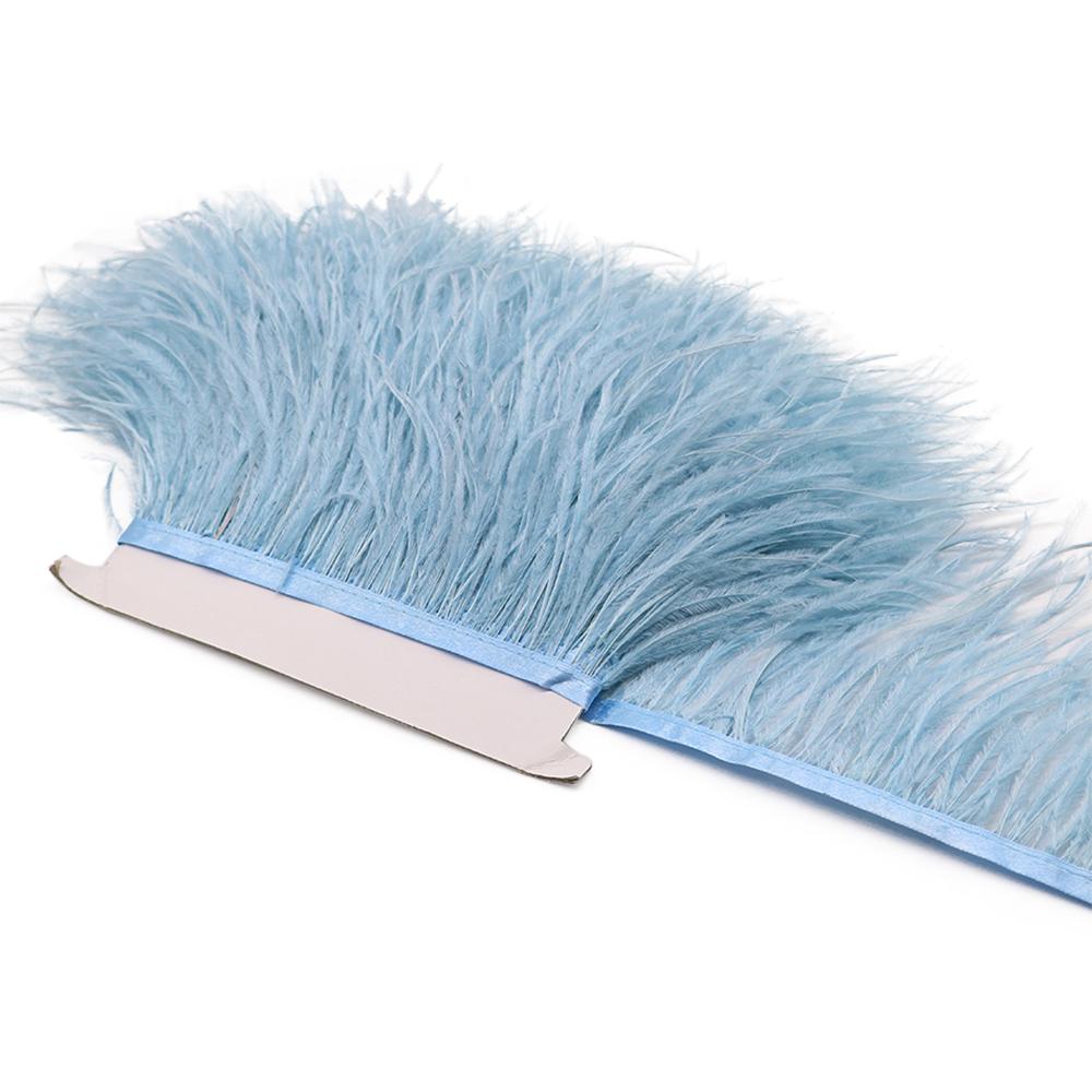 Feather1M Натуральное Пушистое Оперение Страуса Отделка Белое Черное Перо Страуса для DIY Поделок Лента Свадебное платье Шитье Одежда Декор 8-10см