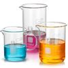 1pcs 100/25/250ml/150ml/200ml G3.3 Borosilicate Glass Low Form Beaker Chemistry Lab Heavy Wall Heat-resist Scaled Measuring Cup