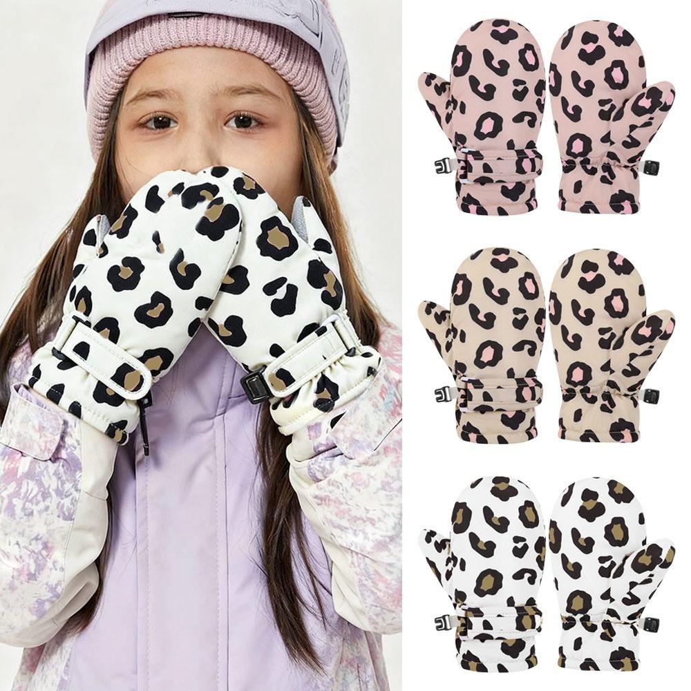 Warm Children Skiing Gloves Windproof Cycling Gloves Cute Mittens for Girls Boys