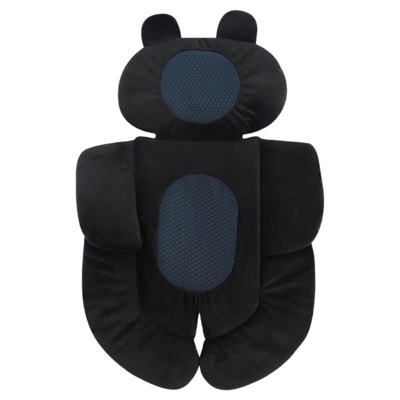 Дышащая хлопковая подушка для детского автокресла, нескользящая конструкция для колясок и сиденья безопасности, машинная стирка