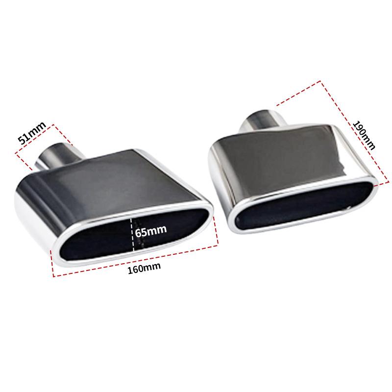 Автомобильная черная титановая выхлопная труба из нержавеющей стали с квадратным выходом для BMW