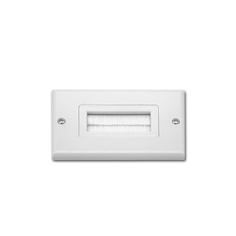 ABWR-Mounting Bracket Included 10PCS Brush Wall Plate Cable Pass Through Insert Single Gang For Low Voltage Cables Wall Cover