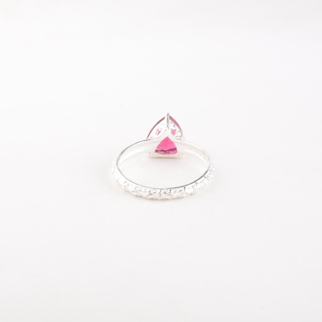 Драгоценный камень Розовый Турмалин Ювелирные изделия из серебра 925 пробы Ручной работы Дизайнерское кольцо для подарка CZR-10-2
