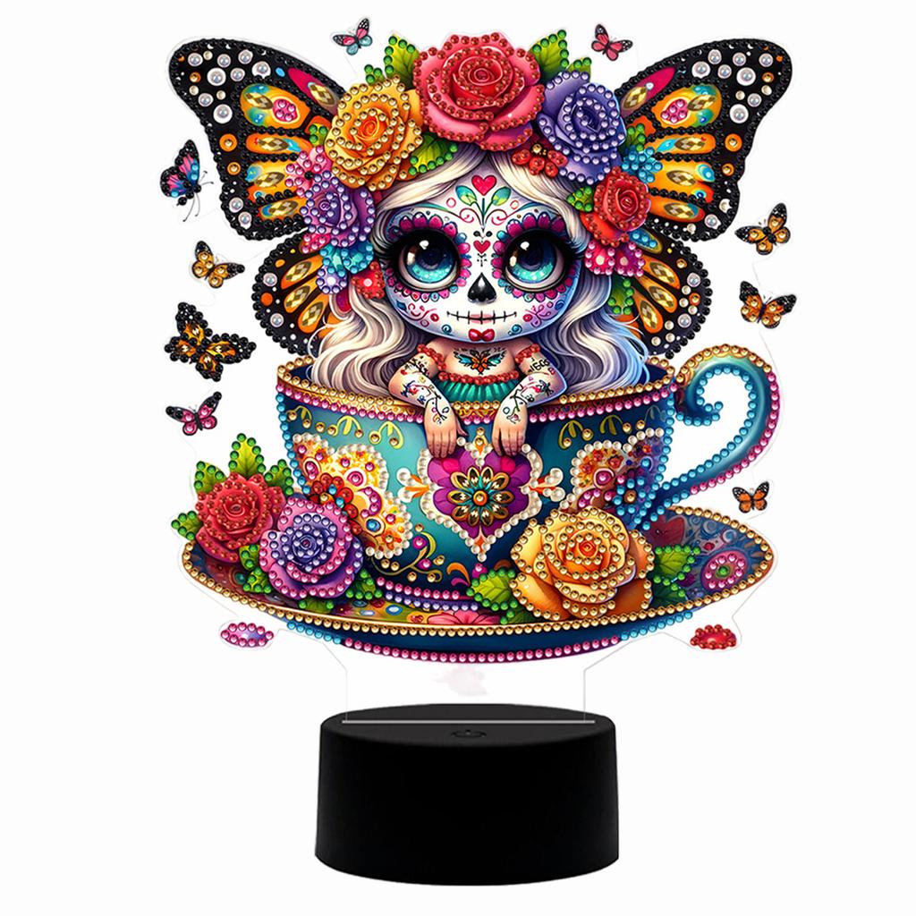 Acrylic Hummingbird Diamond Painting Bedside Lamp Multifunctional Diamond Night Lamp Diamond Painting Night Light for Home Decor