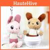 Cute Rabbit Plush Doll Keychain Small Bunny Stuffed Animal Adorable Bag Accessory