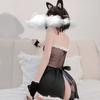 Открытая спина, полая Лолита, женский костюм для косплея с котом, кружевной комплект с открытыми плечами, аниме, сексуальное нижнее белье, милый костюм демона-горничной