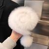 Новый шарф из лисьего меха Южной Кореи Милый шарф с помпонами Осень и зима Стильный теплый Утолщенный меховой воротник