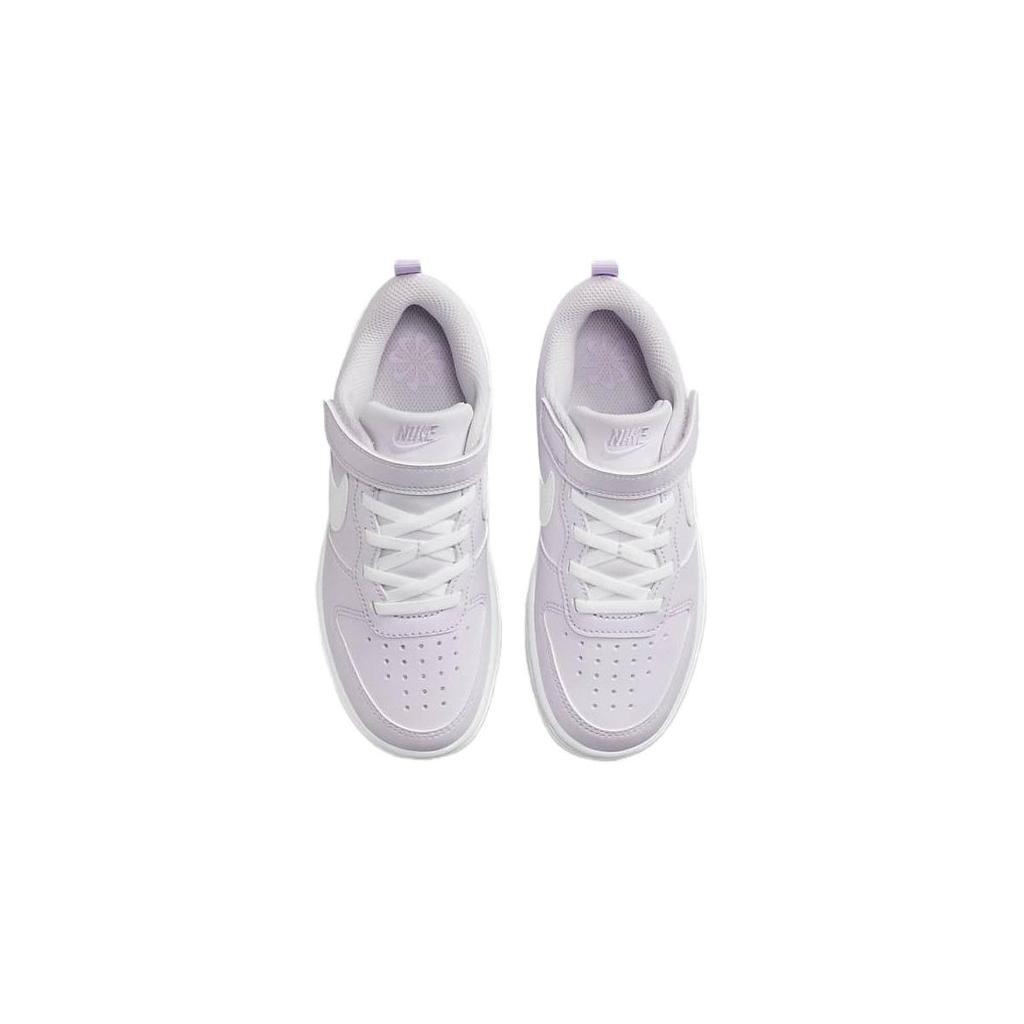 Nike Детские кроссовки Court Borough Low Recraft PS Barely Grape, фиолетовые, сиреневые, белые, DV5457-500