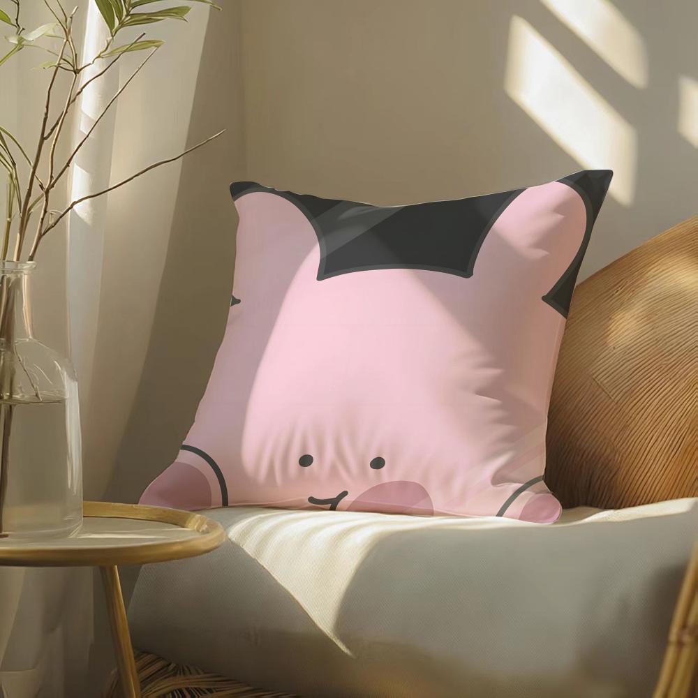Cartoon AAsamimichan Cute Bunny Singer Pillow Case Pattern Printed Pillowcase For Living Room Sofa Cushion Cover
