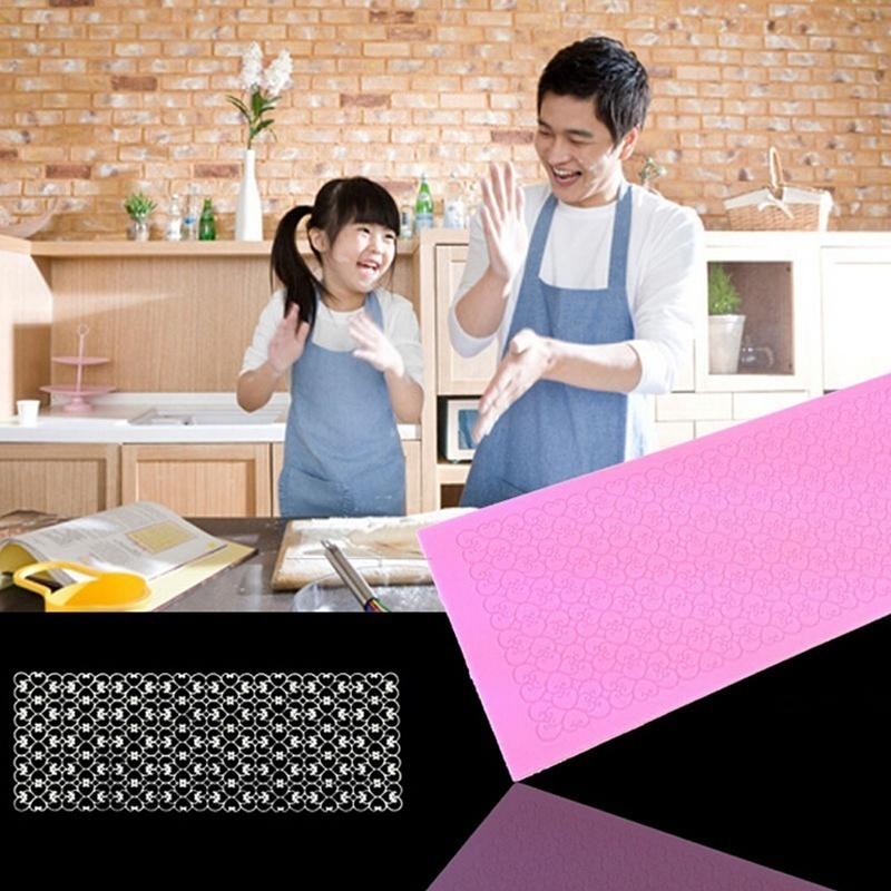 New 2pcs Silicone Diy Mould Lace Sugar Craft Baking Tools Cake Decoration