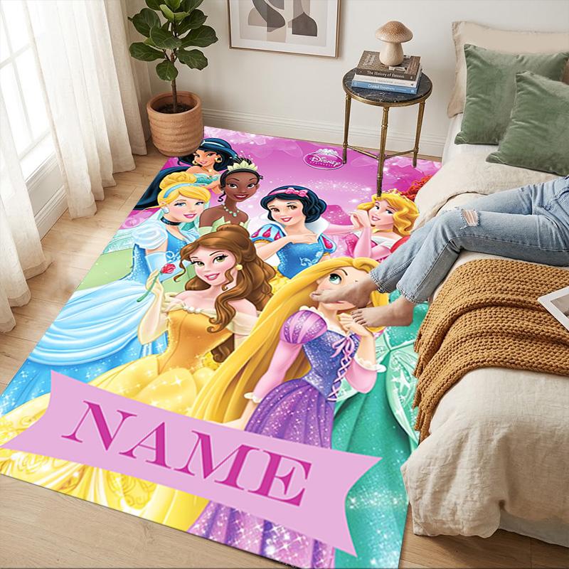 Personalized Name Fairy Tale Living Room Non-Slip Area Rug Soft Carpet for Bedroom Kids Playroom Sofa,Office Home Decor Doormat