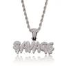 Hip Hop Ice Out Dollar Money Bag Necklace Shiny Cubic Zirconia Wallet Pendant for Men Women Hip Hop Rock Rap Cool Jewelry