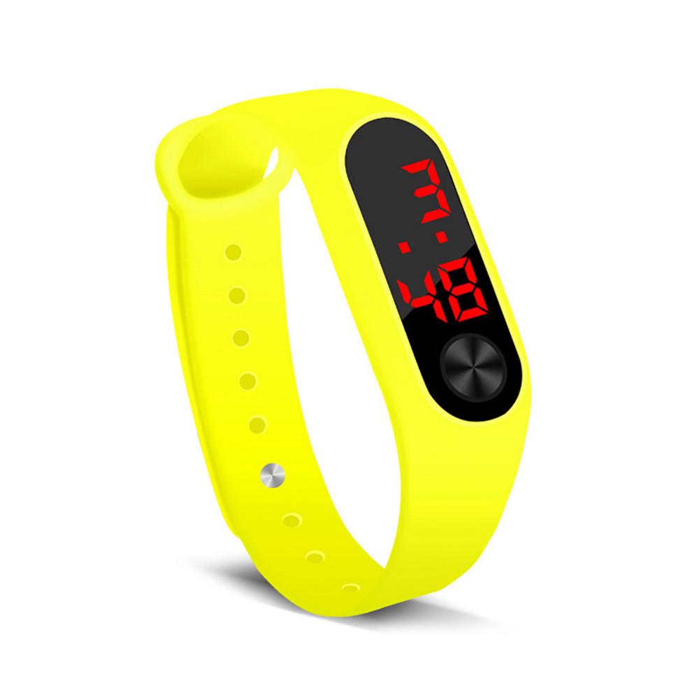 LED Digital Sport Watch Adjustable Silicone Strap Electronic Wristwatch Fitness Tracker with Time Display and Water Resistant Design for Daily Use