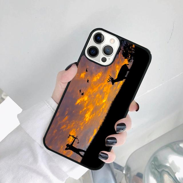 Охота на оленя Закат Чехол для телефона Для iPhone 17 Air 15 Pro MAX 16 Plus 14 12 11 13 coque