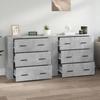 Maison Exclusive - Buffets 2 pcs gris béton bois d'ingénierie