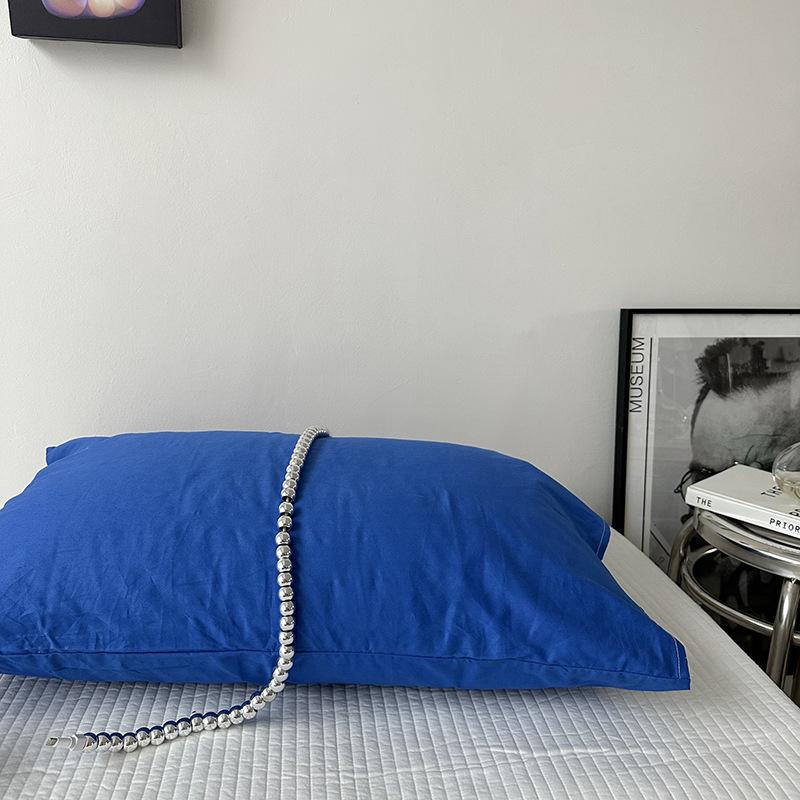 Наволочка из чистого хлопка в полоску, однотонная (Цельный кусок)