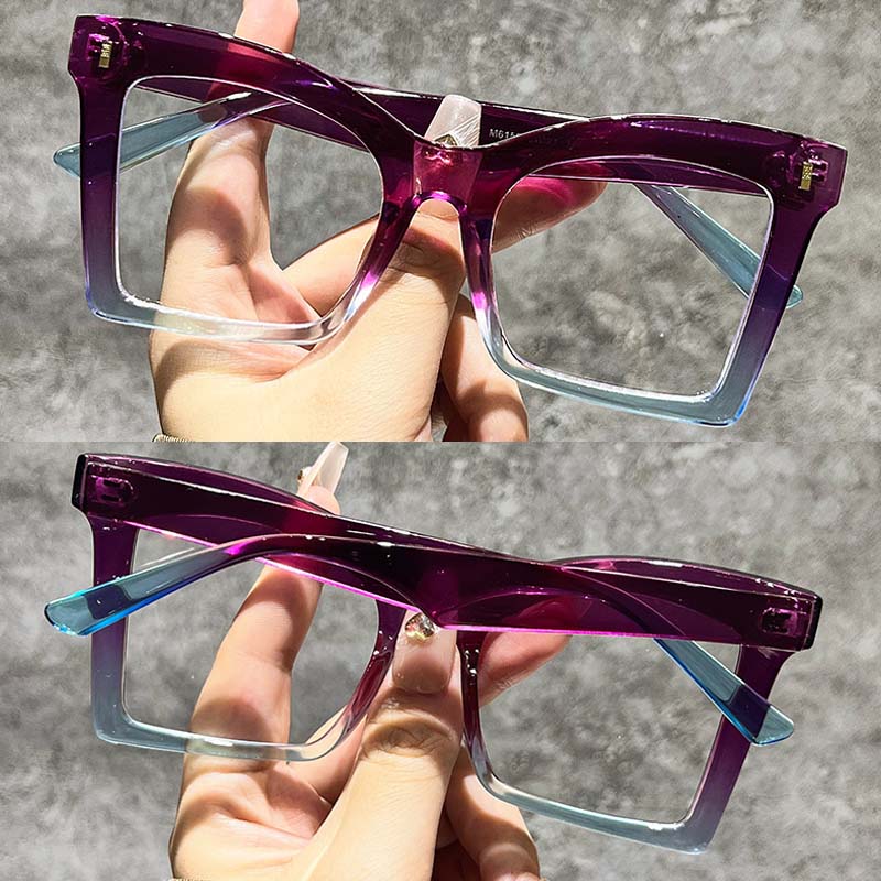 Большие очки для чтения «кошачий глаз» для женщин, стильные квадратные очки для дальнего зрения, женские очки по рецепту, диоптрии от 1,0 до 4,0