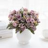 Artificial Flower Silk Tea bud Peony christmas Bride Bouquet For Wedding Home Decoration Accessory Indoor outdoor fake flower
