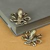 Brass Octopus Home Decoration Copper Animal Figurines Miniatures Home Desk Ornament Accessories Creative Table Tea Pets Craft