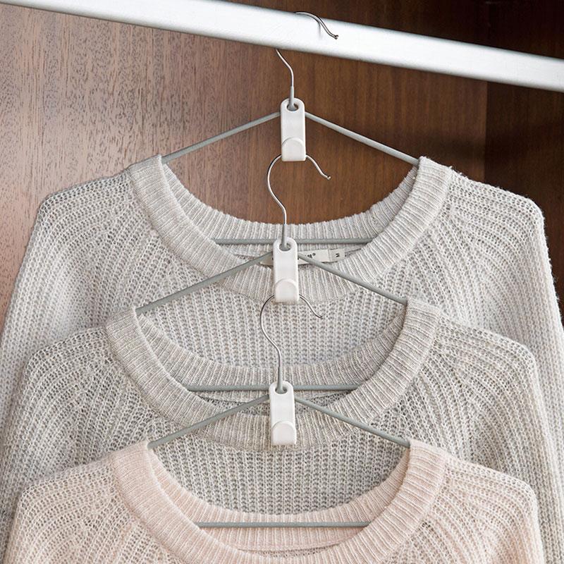 10/20 шт. пластиковый органайзер для гардероба, компактные крючки, вешалка, соединительная пряжка
