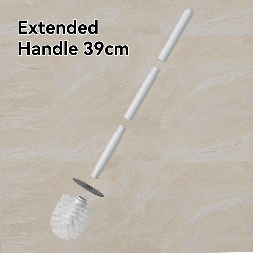 Wall Mounted Extended Handle Toilet Brush With Drain Holder No Dead Corners Toilet Cleaning Brush Bathroom Accessories