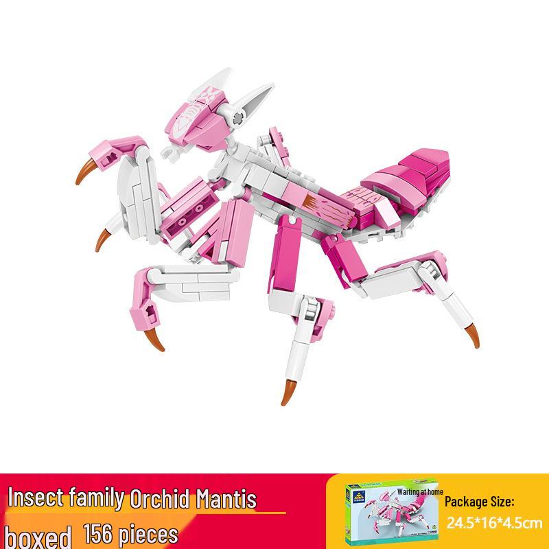 Кай Чжи Совместимая Лего Игрушка Насекомое: Mantis Конструктор для детей, Развивающий пазл с животными в подарок