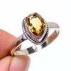 Natural Citrine Gemstone Handmade 925 Solid Sterling Silver Gift Ring S.9 I4l27