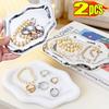 2/1PCS Jewelry Storage Tray Creative Cloud Shapes Plastic Trays Electroplated Jewelry Earrings Ring Display Plates Photo Props
