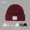 Autumn and Winter Hats for Women Cute Bear Cloth Label Woolen Hat Warm Ear Protection Outdoor Street Knitted Hat Small Cold Hat Showing Face