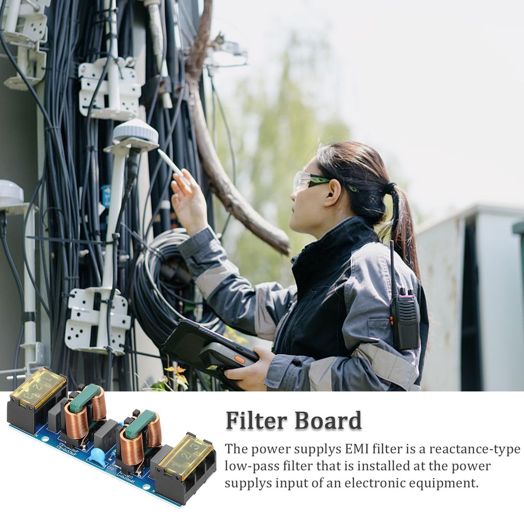 Силовой фильтр. Высокочастотная двухступенчатая плата низкочастотной фильтрации электромагнитных помех для источников питания 25 А.
