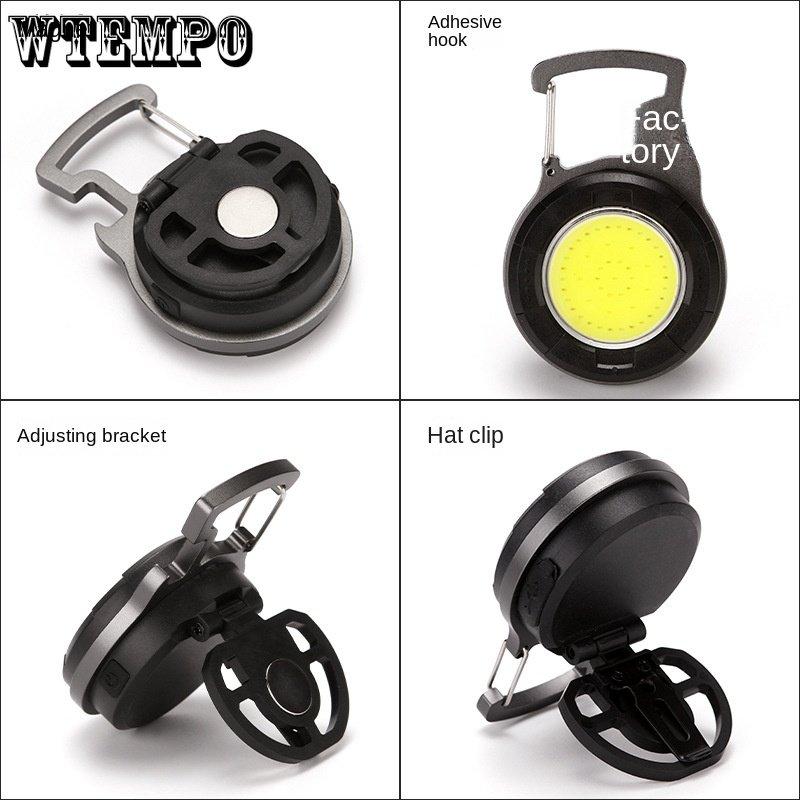 Мини-фонарик с брелоком, походный фонарь с пряжкой, портативный рабочий фонарь с зажимом для кепки, мощный фонарь для кемпинга