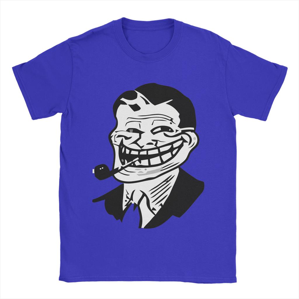 Унисекс футболка с графическим принтом Trollface Meme, одежда из чистого хлопка, новинка, короткий рукав, круглый вырез, идея для подарка, футболки