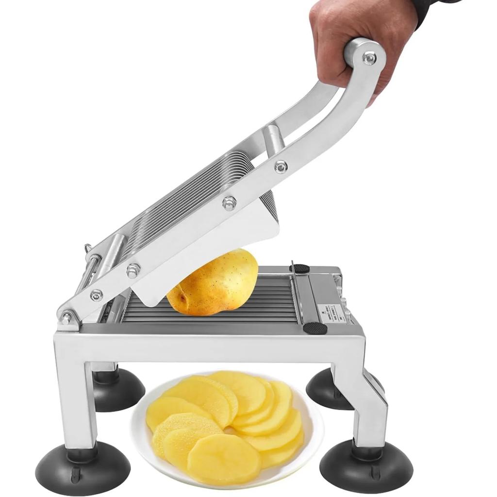 Commercial Tomato Slicer Tabletop Fruit Vegetable SlicerSlicer Tool with 4 Suction Cups 10mm Thickness Manual Cutter