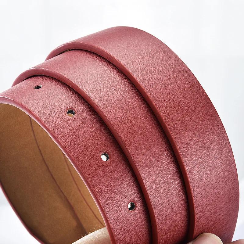 Женский Квадратный Металлический Пряжка Искусственная Кожа Ремень Джинсы Пояс на Талию Повседневный Студенческий Женский Конфетный Цвет Высокое Качество Женская Мода
