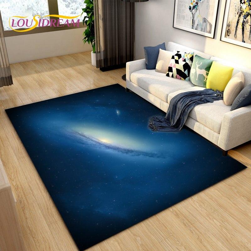 Коврик Galaxy Universe Space Stars, ковер для гостиной, украшение детской комнаты, дети играют, ползают, нескользящий напольный коврик
